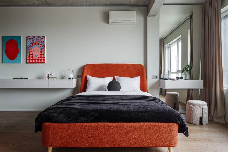 VEROM Студия с красивым интерьером и видом с 19 этажа