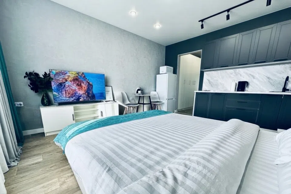 FlatRoom в центре на 13 этаже для 2 гостей
