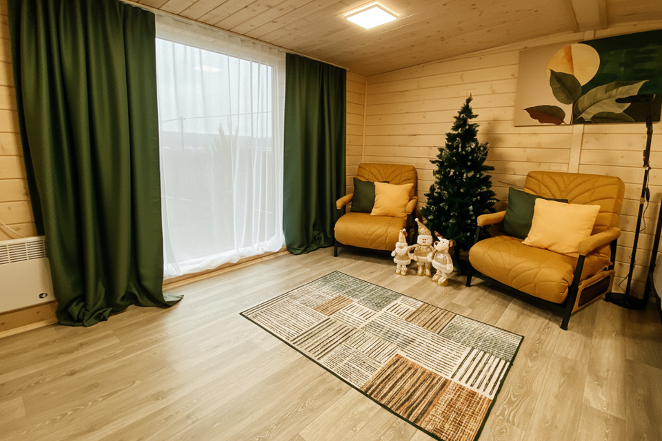 Дом семейный до 4 чел в  глэмпинге Улей с детской площадкой 