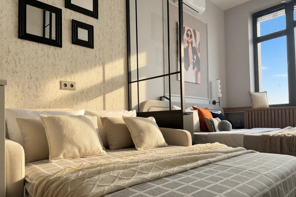 Квартира-студия, 30 м, 2 кровати