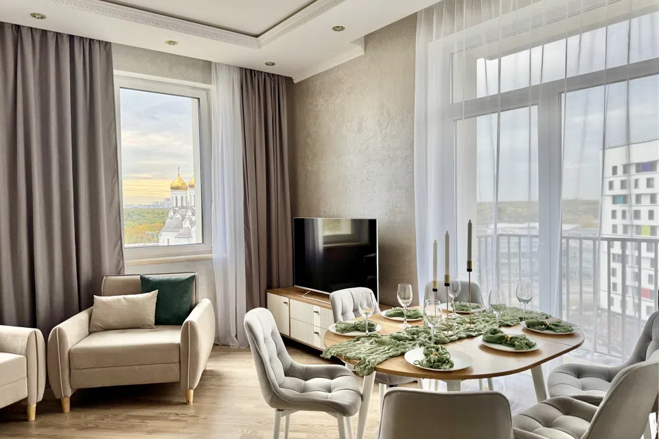 3-к апартаменты, 80 м, 7 кроватей