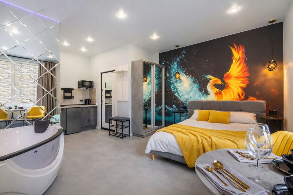 Дизайнерская студия с джакузи в новом ЖК Миниполис Дивное