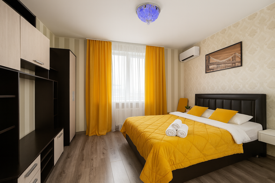 Яркая однушка с панорамным видом