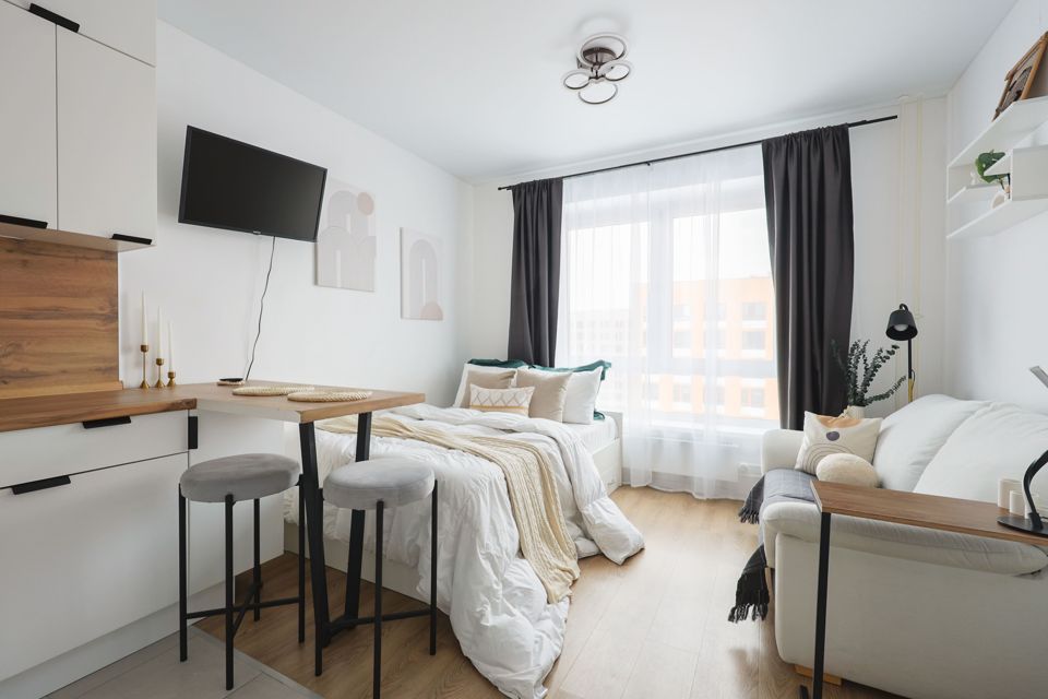 Уютная студия в ЖК Ильинские Луга.
