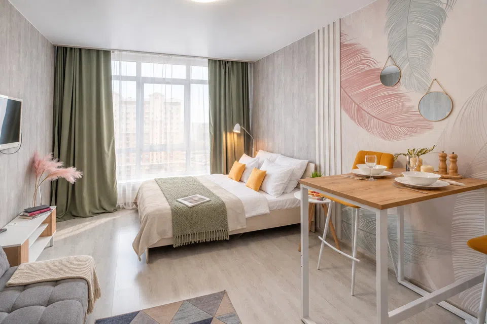 1-к. квартира, 30 м2, 2 кровати