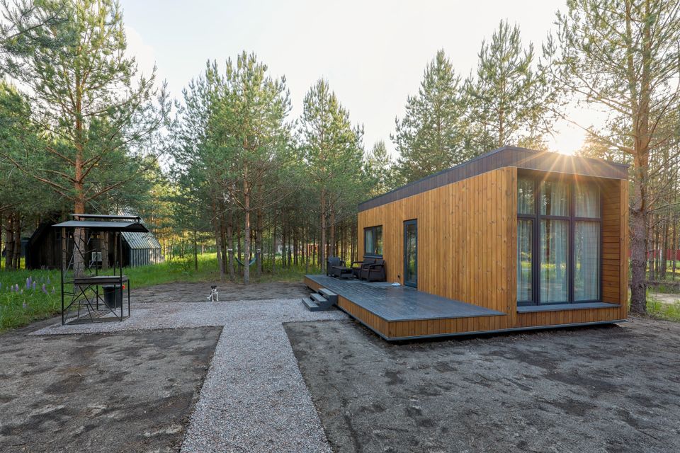 Scandi 23 с террасой и купелью