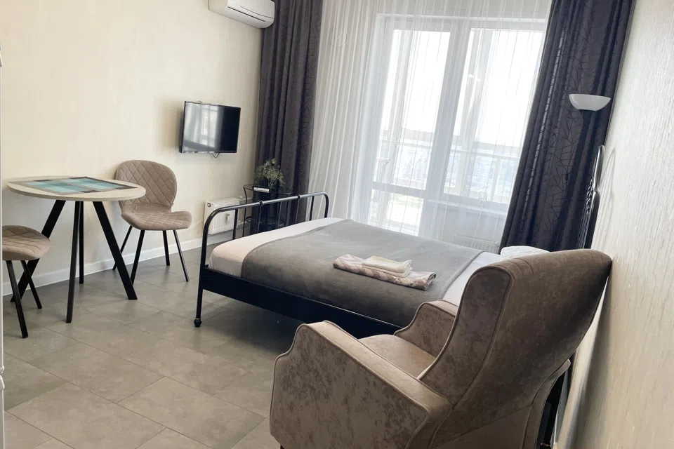 Студия LOFT с красивым видом на город