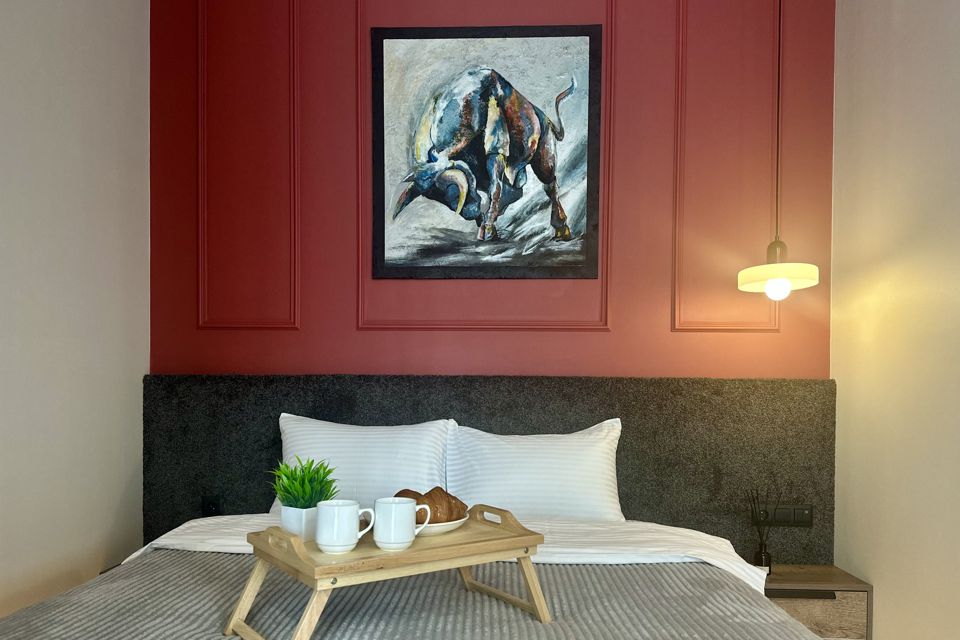 Просторная студия с балконом. Закрытый  двор-парк