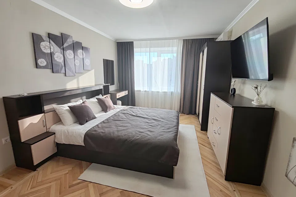 1-к. квартира, 40 кв.м, двуспальная кровать и кресло-кровать