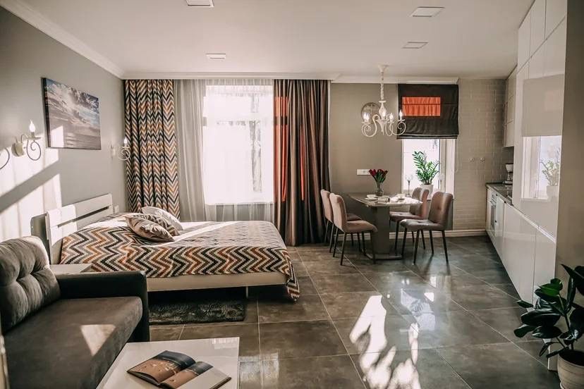 Студия у моря, квартира со стилем