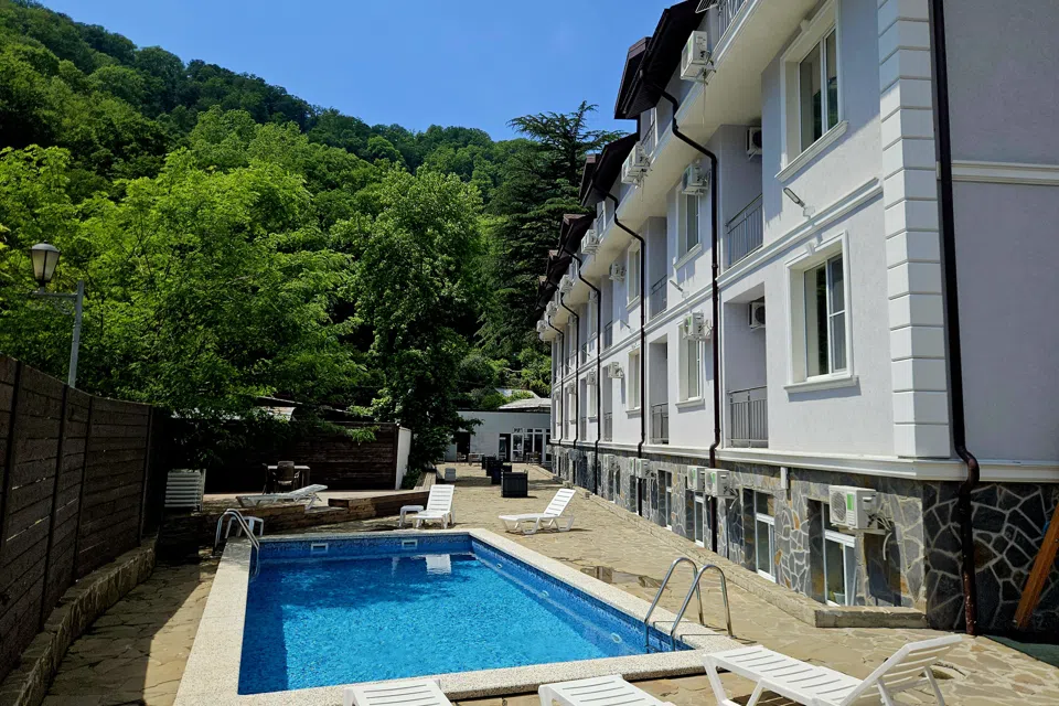 Студио с балконом, бассейн,сауна- апартаменты Golden Holiday