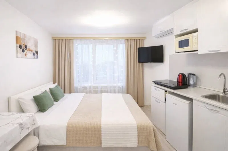 Студия рядом с Загородным парком на Ново-Садовой 273