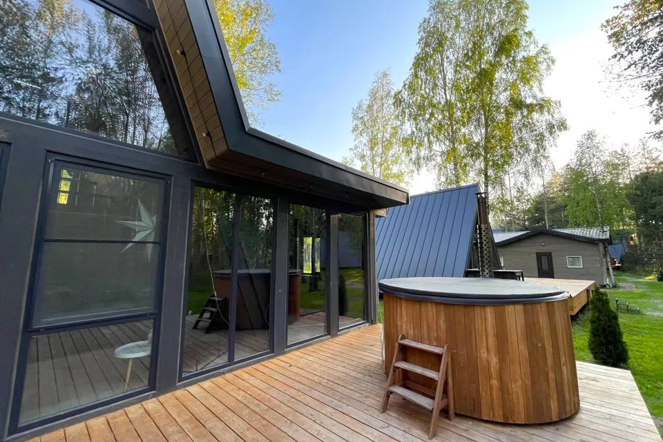 A-Frame 7 с купелью и баней