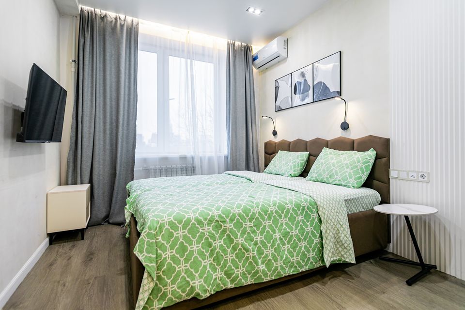 Светлая квартира с отдельными кроватями