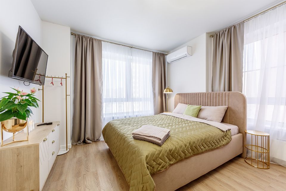 Дизайнерская студия с атмосферой отеля
