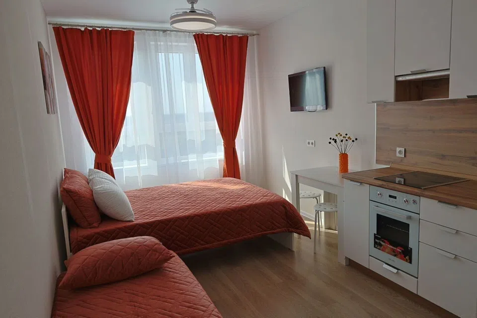 Студ.Стрелковский, Студия, 32 м², 2 кровати, 3м,