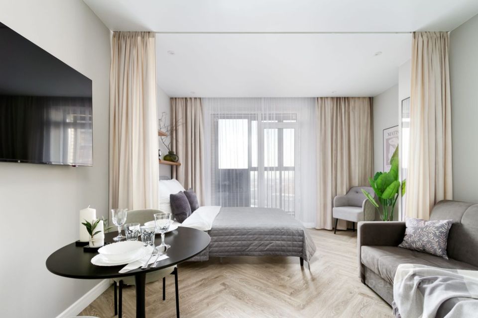 1с стильная квартира в ЖК Расцветай на Красном на 20.1 этаже