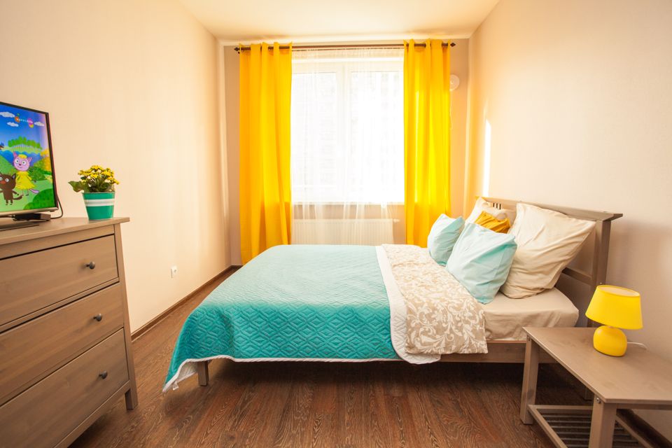 1-к. квартира, 46 кв. м, 3 кровати