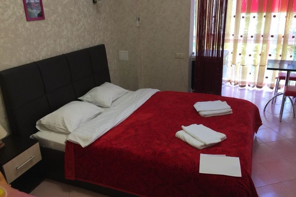 Студия с пaноpaмным видом на сад