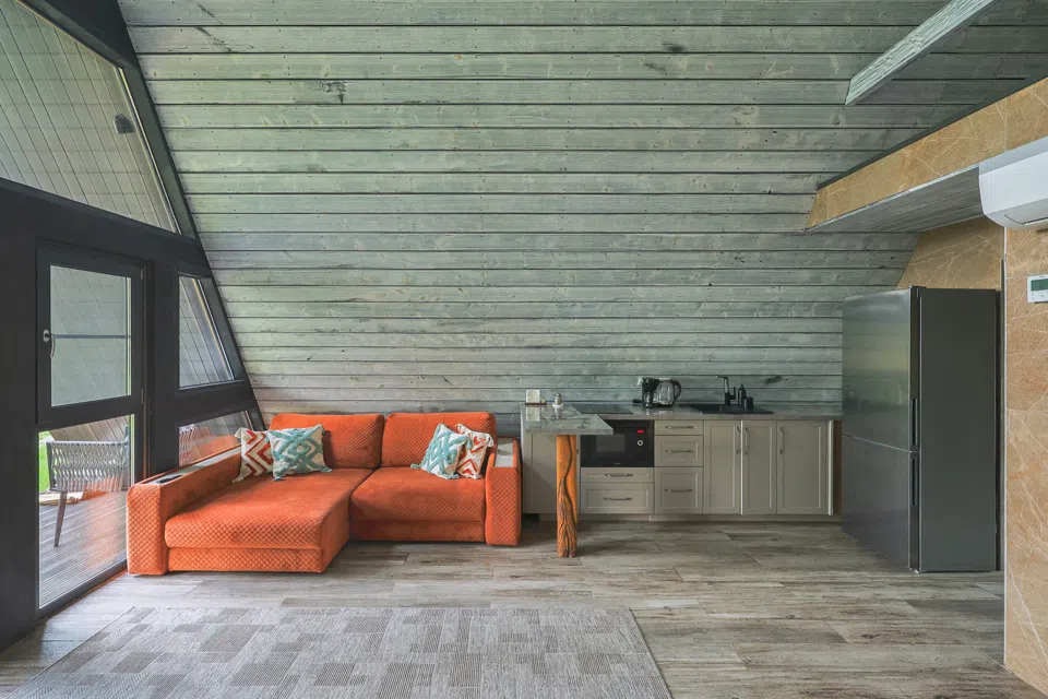 A-Frame 15 c камином без купели
