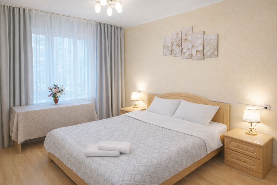 Уютная двухкомнатная квартира на Молодогвардейской 215