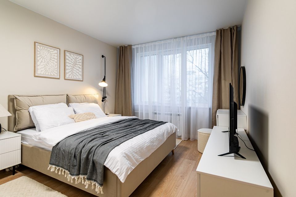 Двухкомнатная квартира для 3-х гостей