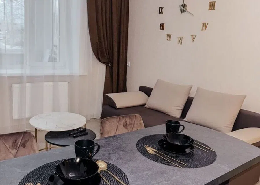 Однoкомнатнaя квapтирa c cовмeщeннoй куxней-гоcтиной