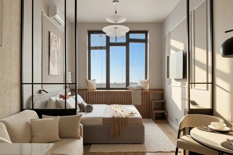 Квартира-студия, 30 м, 2 кровати
