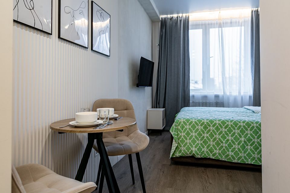 Светлая квартира с отдельными кроватями