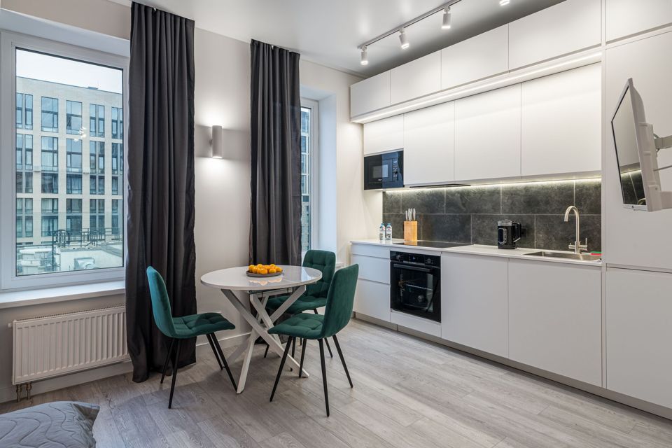 Апартаменты Flat Inn с видом на набережную у метро Технопарк