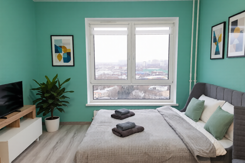 Комфортная квартира-студия для двоих гостей 