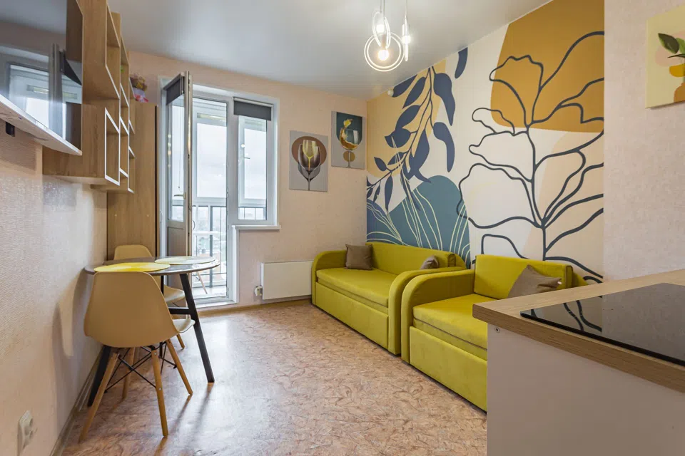 Квартира-студия, 22 м, 2 кровати