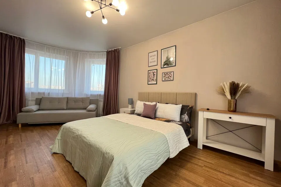 1-к. квартира, 46 кв. м, 3 кровати