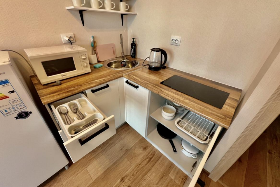 Квартира в новом доме с отдельными кроватями