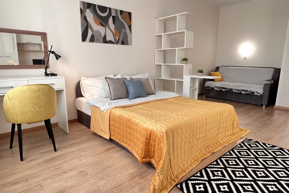 1-к. квартира, 44 кв. м, 3 кровати