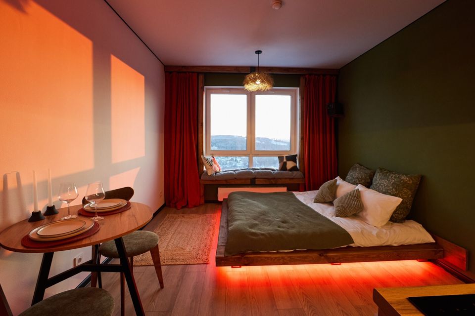 Романтическая студия с панорамным видом