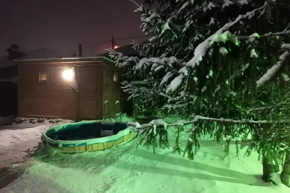 Домик с баней и бассейном
