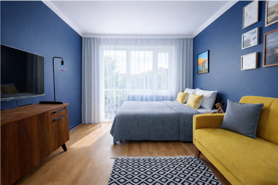 Квартира в центре Калининграда с видом на Верхнее озеро