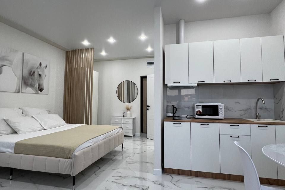 Уютная студия с балконом, вблизи Олимпийского парка