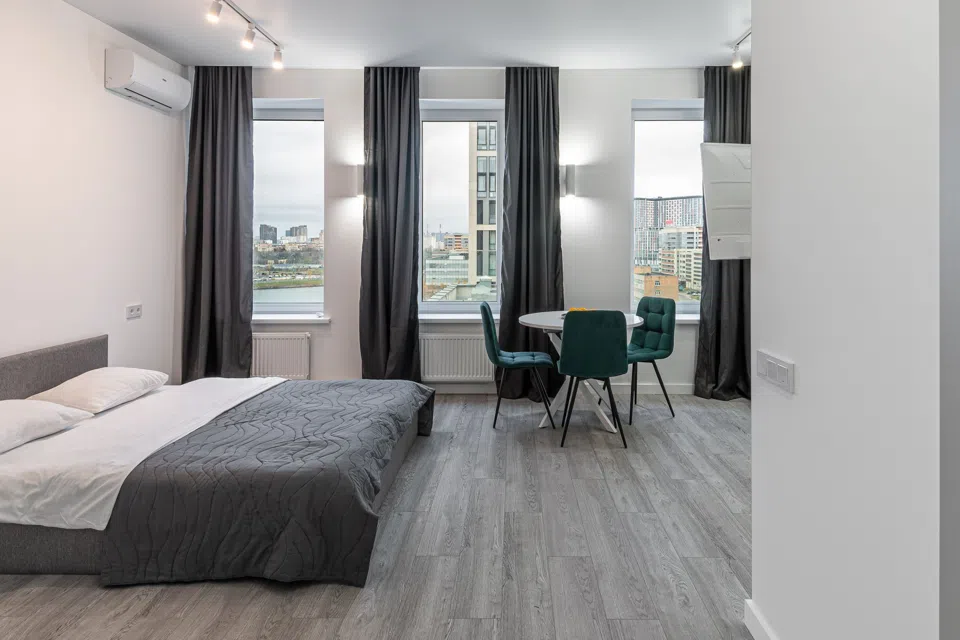 Апартаменты Flat Inn с видом на набережную у метро Технопарк