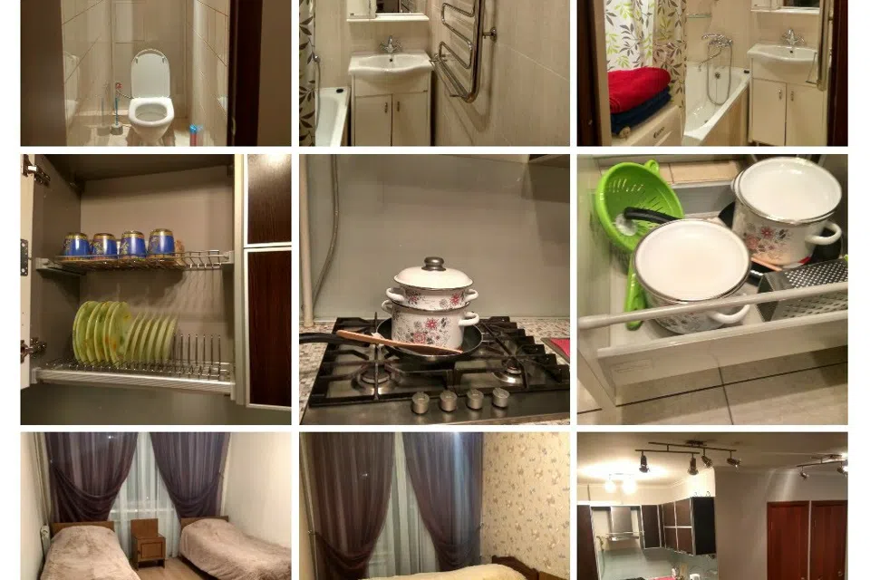 3-х комнатная квартира,6 отдельных спальных мест.