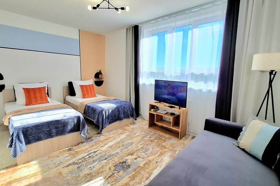 Евро трёшка с видом на Уральские горы.  6 кроватей. До 8 чел