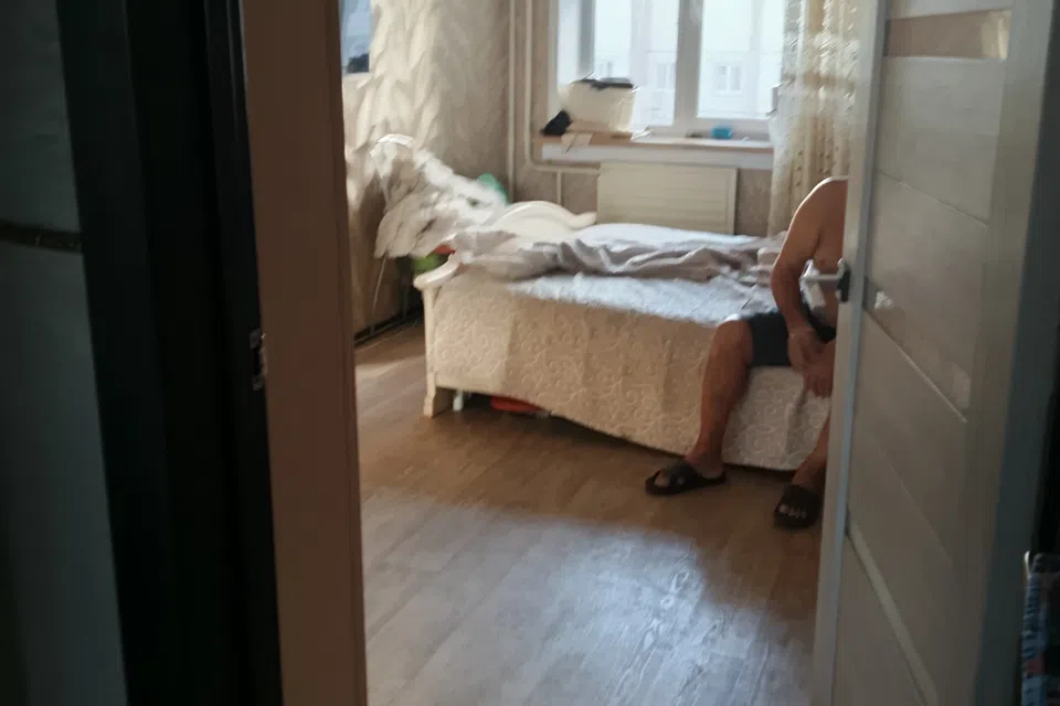 Общага на вид лес с другой стороны забор с жилыми домами