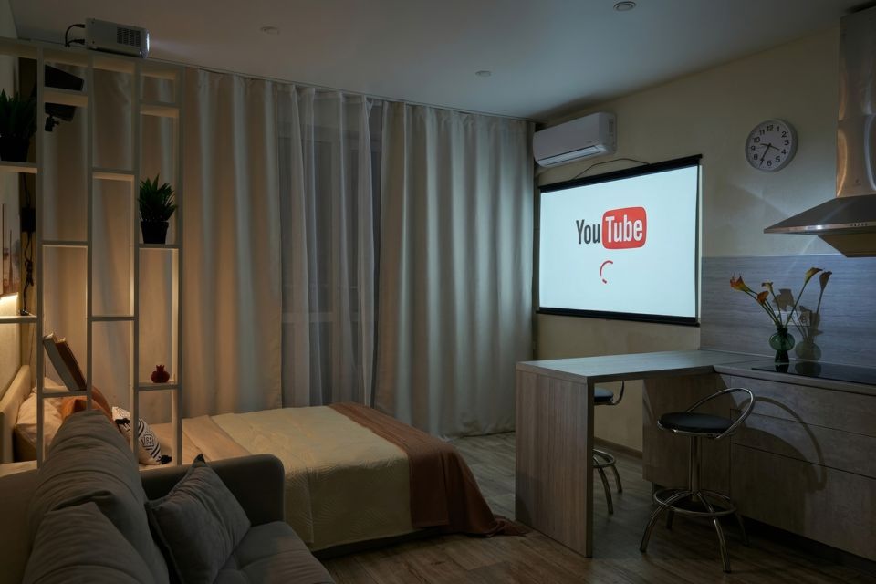 Уютная квартира с проектором Бесконтактное заселение 