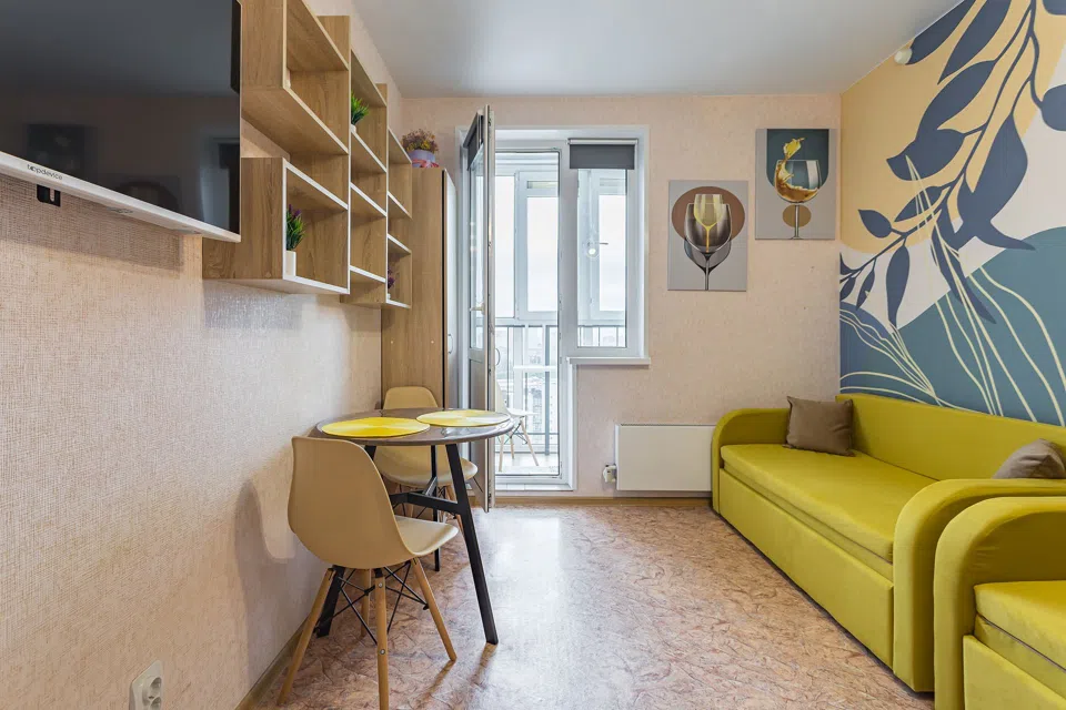 Квартира-студия, 22 м, 2 кровати