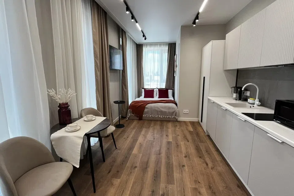Стильная студия на 12 этаже в ЖК Nice Loft