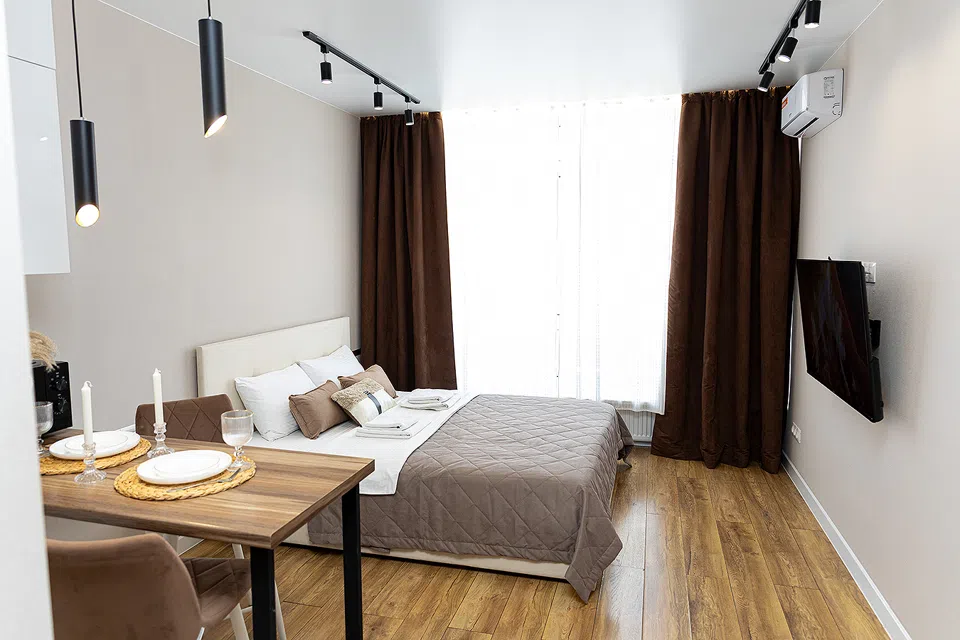 Уютная студия, 30 м2, 1 кровать