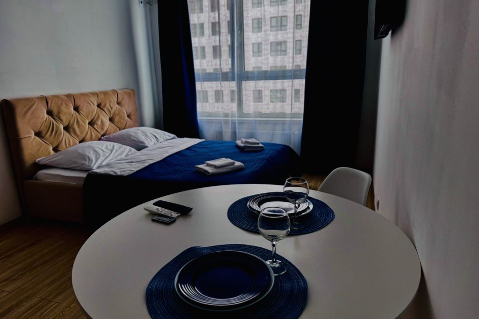 Уютная, стильная студия в новом доме.