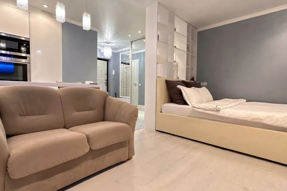 FlatRoom в центре на 11 этаже для 3 гостей