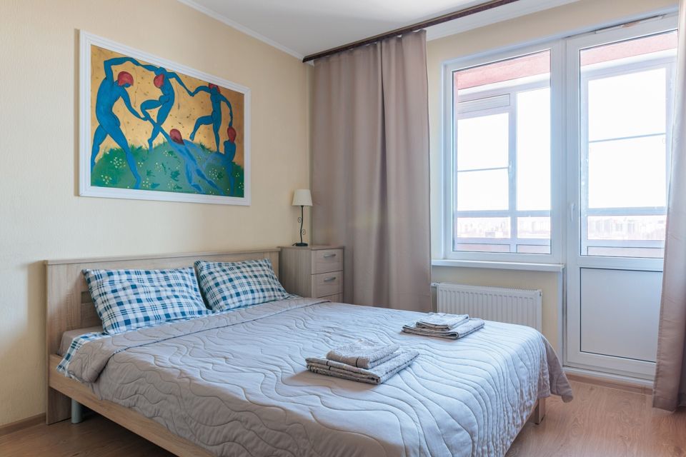 Уютная студия с видом на реку Охта